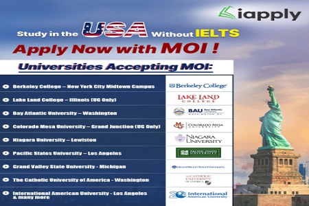 Study in the USA Without IELTS  Apply Now with MOI! - Click the banner to know more